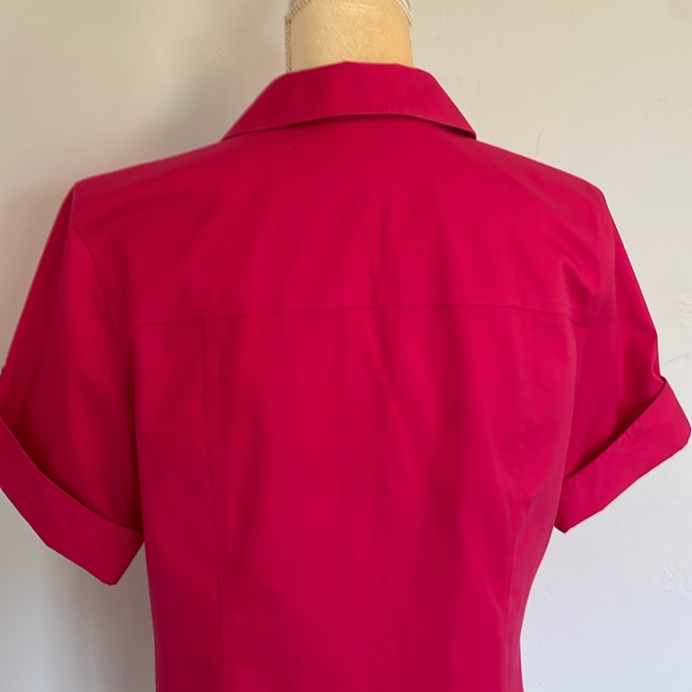 Chico's Hot Pink No Iron Short Sleeve Top - Picture 5 of 9
